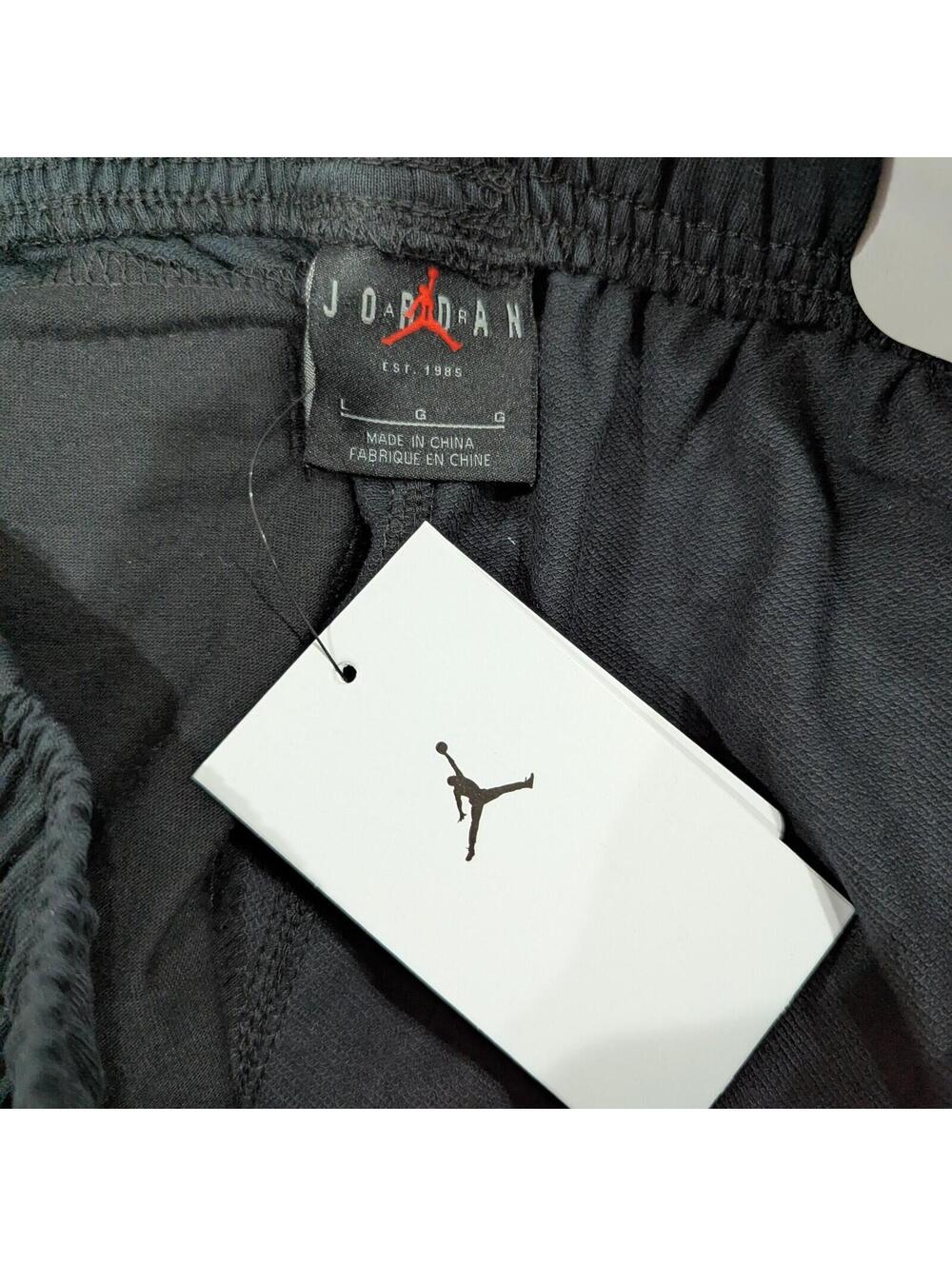 Nike Air Jordan Flight Fleece Shorts Black Large DQ7468-063 NWT Cotton - Picture 6 of 9